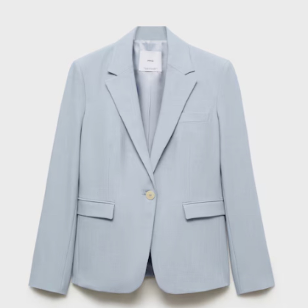 NWT MANGO BLAZER SKY BLUE SIZE 2 - Picture 7 of 7
